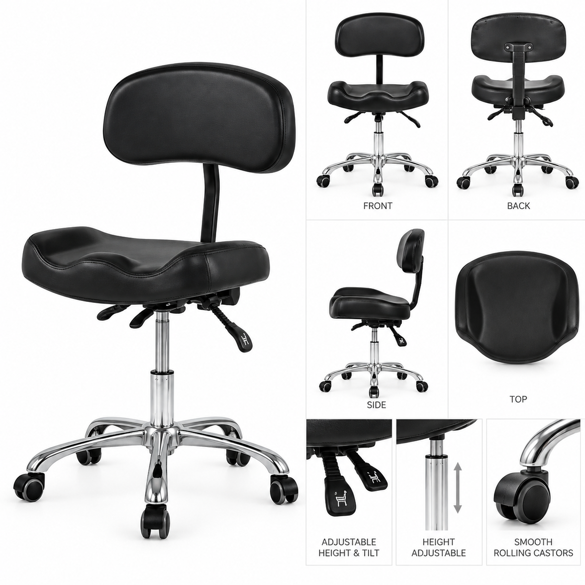 ArtistChair Ergo Pro med høydejustering fra 76 til 100 cm