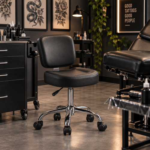 ArtistChair Pro Comfort høydejusterbar arbeidsstol for tatovører, piercere og beauty