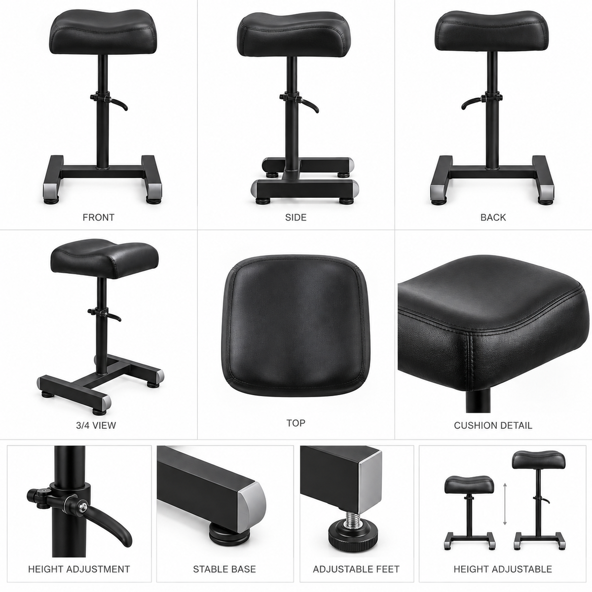 Polstret pute på 31 × 28 cm på FootRest comfort fotstøtte