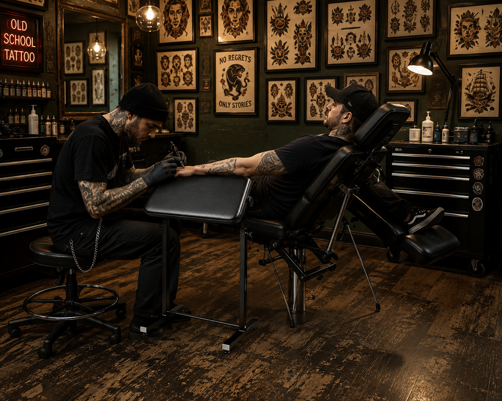 TattooChair ArmRest pro – En stor og rå armstøtte som gjør jobben mye enklere og smerten mindre
