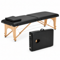 Sammenleggbar behandlingsbenk med polstret PVC-overflate