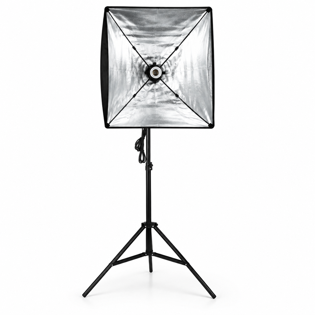 WorkLight pro studio – softbox studiolampe med justerbart aluminiumstativ, 60×40 cm softbox